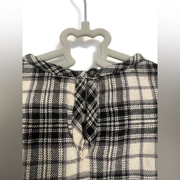 NWT Gap Kids, plaid sleeveless dress, black & off white, large, size 12-18 m - Picture 2 of 6